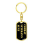 Combat Veteran's Aunt v2 - Luxury Dog Tag Keychain