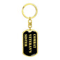 Combat Veteran's Sister v2 - Luxury Dog Tag Keychain