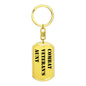 Combat Veteran's Aunt - Luxury Dog Tag Keychain