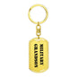 Military Grandson - Luxury Dog Tag Keychain