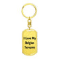 Love My Belgian Tervuren v4 - Luxury Dog Tag Keychain
