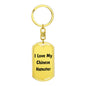 Love My Chinese Hamster - Luxury Dog Tag Keychain