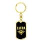 Laura v02a - Luxury Dog Tag Keychain