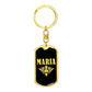 Maria v02a - Luxury Dog Tag Keychain