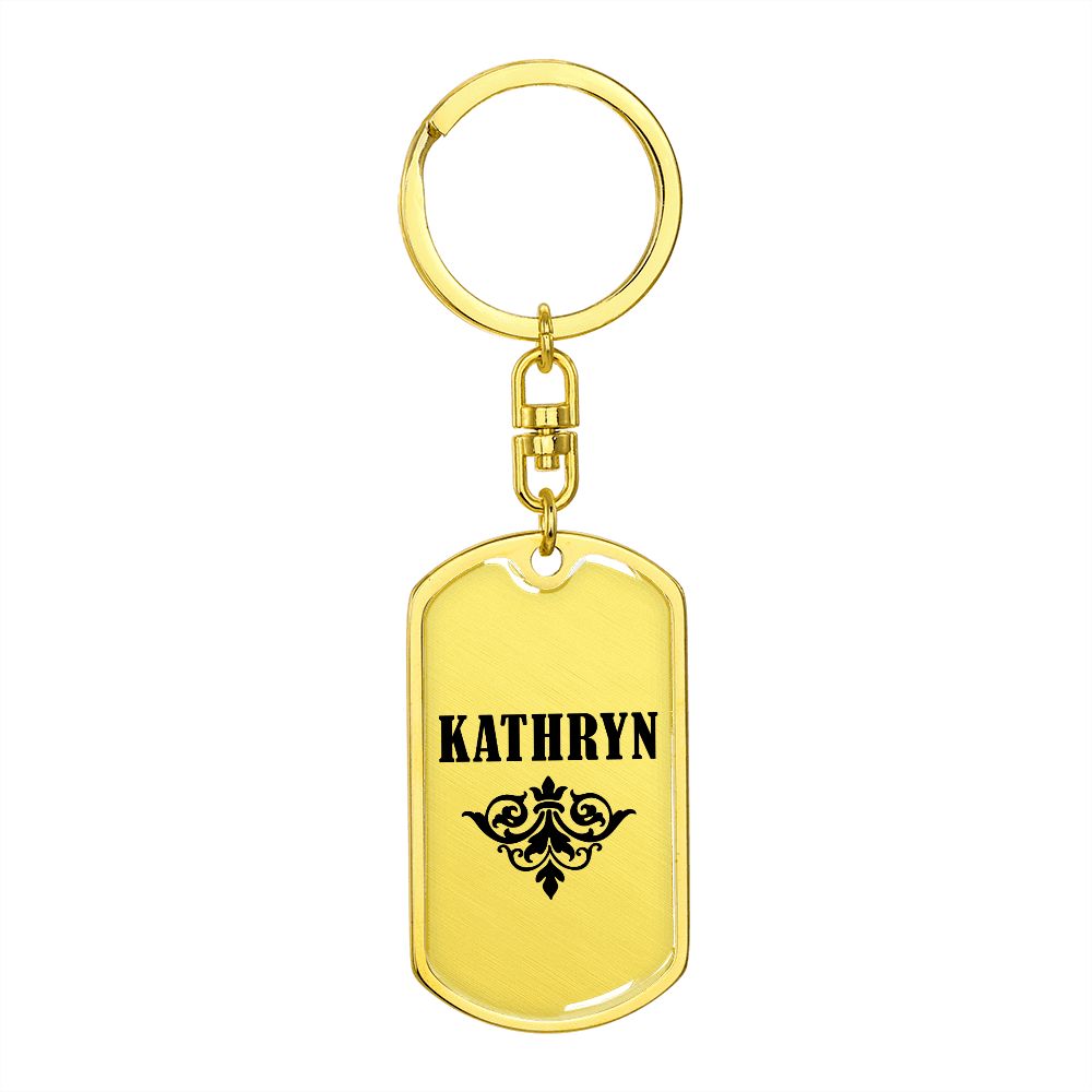 Kathryn v01a - Luxury Dog Tag Keychain