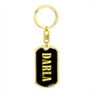 Darla v02 - Luxury Dog Tag Keychain