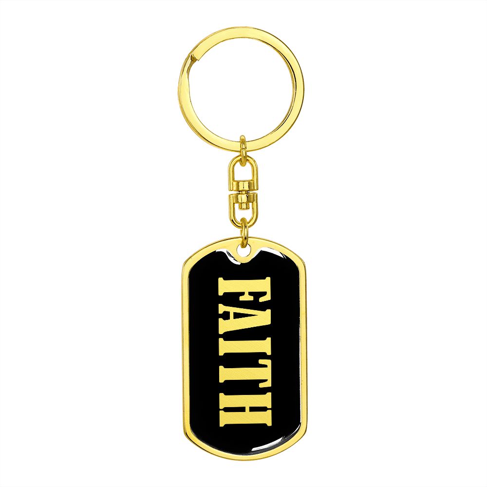 Faith v02 - Luxury Dog Tag Keychain