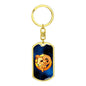 Zodiac Sign Aries - Luxury Dog Tag Keychain