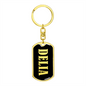 Delia v02 - Luxury Dog Tag Keychain