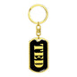 Ted v3 - Luxury Dog Tag Keychain