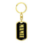 Mamie v02 - Luxury Dog Tag Keychain
