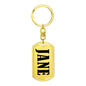 Jane v01 - Luxury Dog Tag Keychain