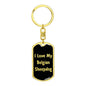 Love My Belgian Sheepdog v5 - Luxury Dog Tag Keychain