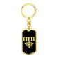 Ethel v02a - Luxury Dog Tag Keychain