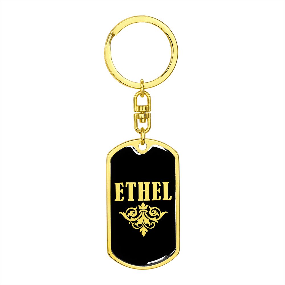 Ethel v02a - Luxury Dog Tag Keychain