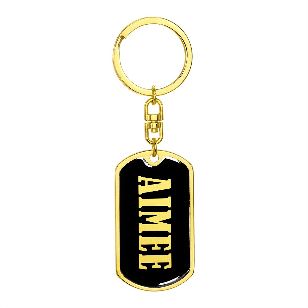 Aimee v02 - Luxury Dog Tag Keychain