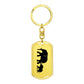 Mama Elephant With 1 Calf - Luxury Dog Tag Keychain