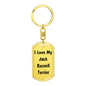 Love My Jack Russell Terrier v4 - Luxury Dog Tag Keychain