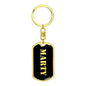 Marty v3 - Luxury Dog Tag Keychain