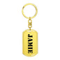 Jamie - Luxury Dog Tag Keychain