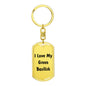 Love My Green Basilisk - Luxury Dog Tag Keychain