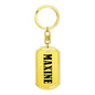 Maxine v01 - Luxury Dog Tag Keychain