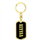 Alyssa v02 - Luxury Dog Tag Keychain