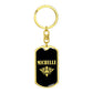 Michelle v02a - Luxury Dog Tag Keychain