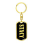 Stacy v02 - Luxury Dog Tag Keychain