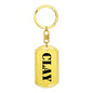 Clay - Luxury Dog Tag Keychain