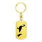 Mama Duck With 1 Duckling - Luxury Dog Tag Keychain