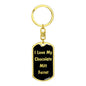 Love My Chocolate Mitt Ferret v2 - Luxury Dog Tag Keychain
