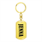 Jenna v01 - Luxury Dog Tag Keychain
