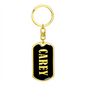 Carey v02 - Luxury Dog Tag Keychain