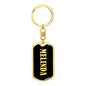 Melinda v02 - Luxury Dog Tag Keychain
