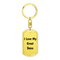 Love My Great Dane v4 - Luxury Dog Tag Keychain