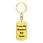 Love My Miniature Bull Terrier v4 - Luxury Dog Tag Keychain