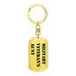 Military Veteran's Aunt - Luxury Dog Tag Keychain