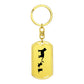 Mama Cat With 2 Kittens - Luxury Dog Tag Keychain