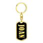 Joan v02 - Luxury Dog Tag Keychain