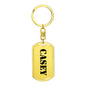 Casey - Luxury Dog Tag Keychain