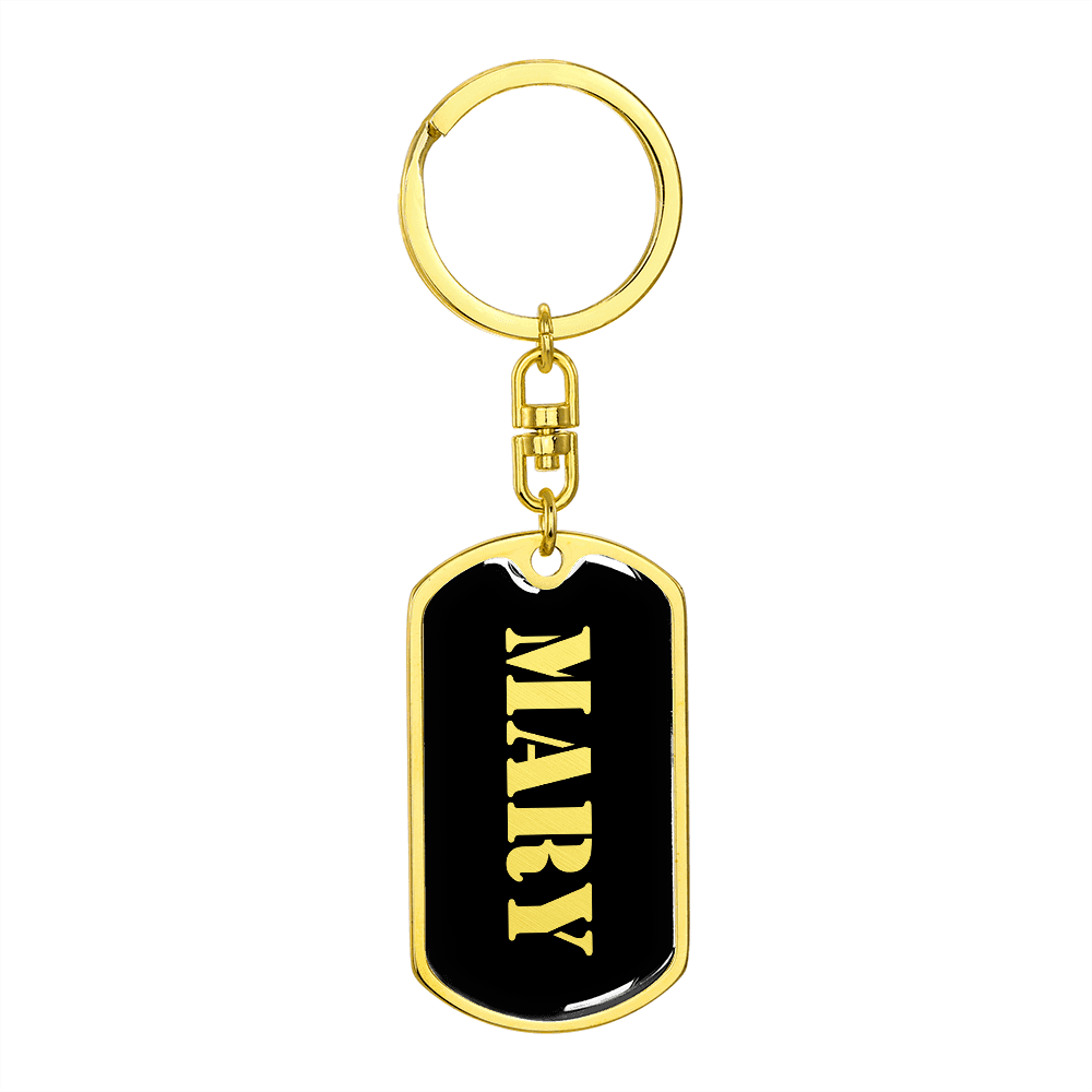 Mary v2 - Luxury Dog Tag Keychain