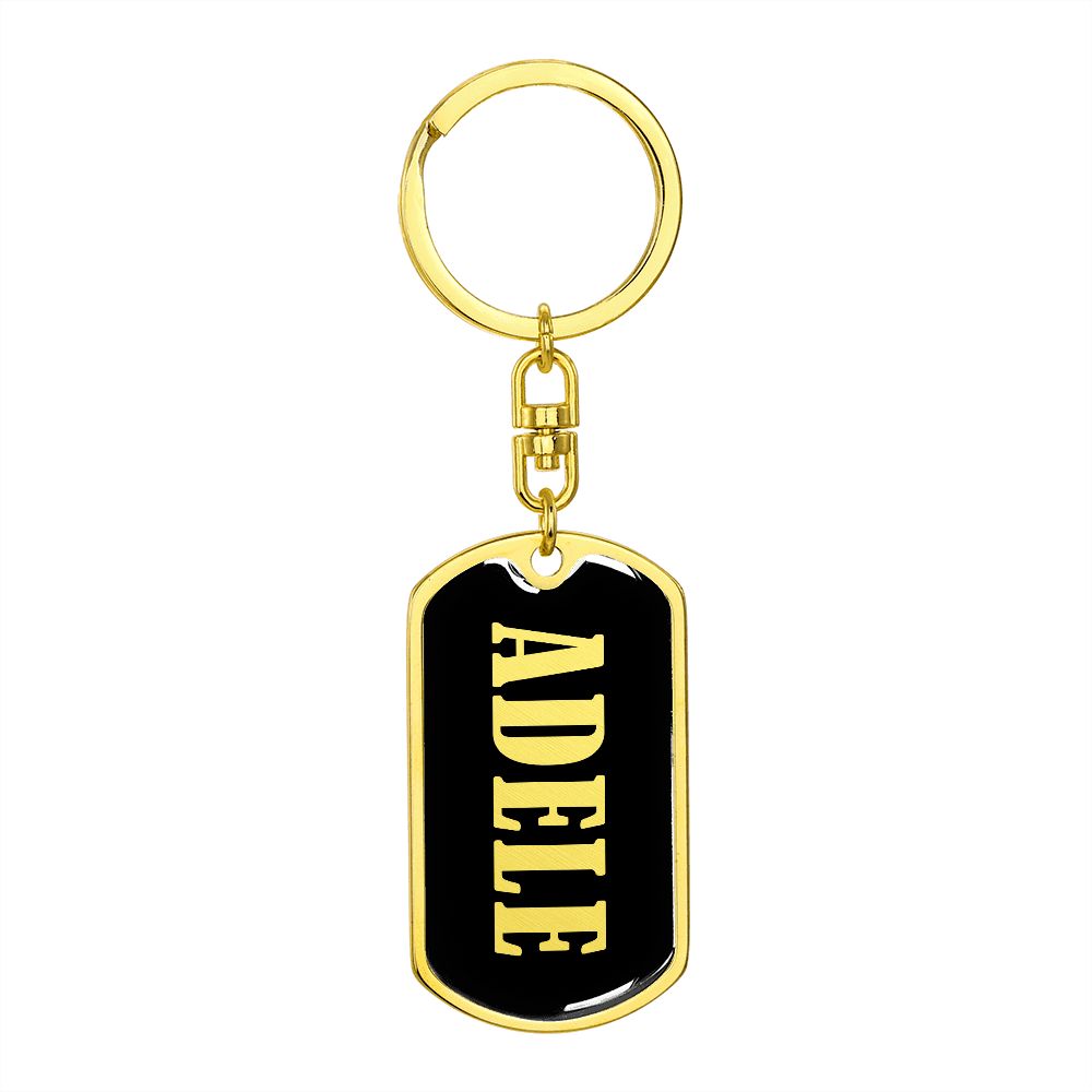 Adele v02 - Luxury Dog Tag Keychain