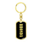 Rhonda v02 - Luxury Dog Tag Keychain