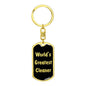 World's Greatest Cleaner v2 - Luxury Dog Tag Keychain