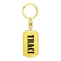 Traci v01 - Luxury Dog Tag Keychain