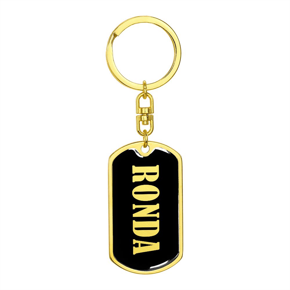 Ronda v02 - Luxury Dog Tag Keychain
