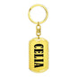 Celia v01 - Luxury Dog Tag Keychain