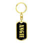 Angie v02 - Luxury Dog Tag Keychain