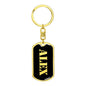 Alex v3 - Luxury Dog Tag Keychain
